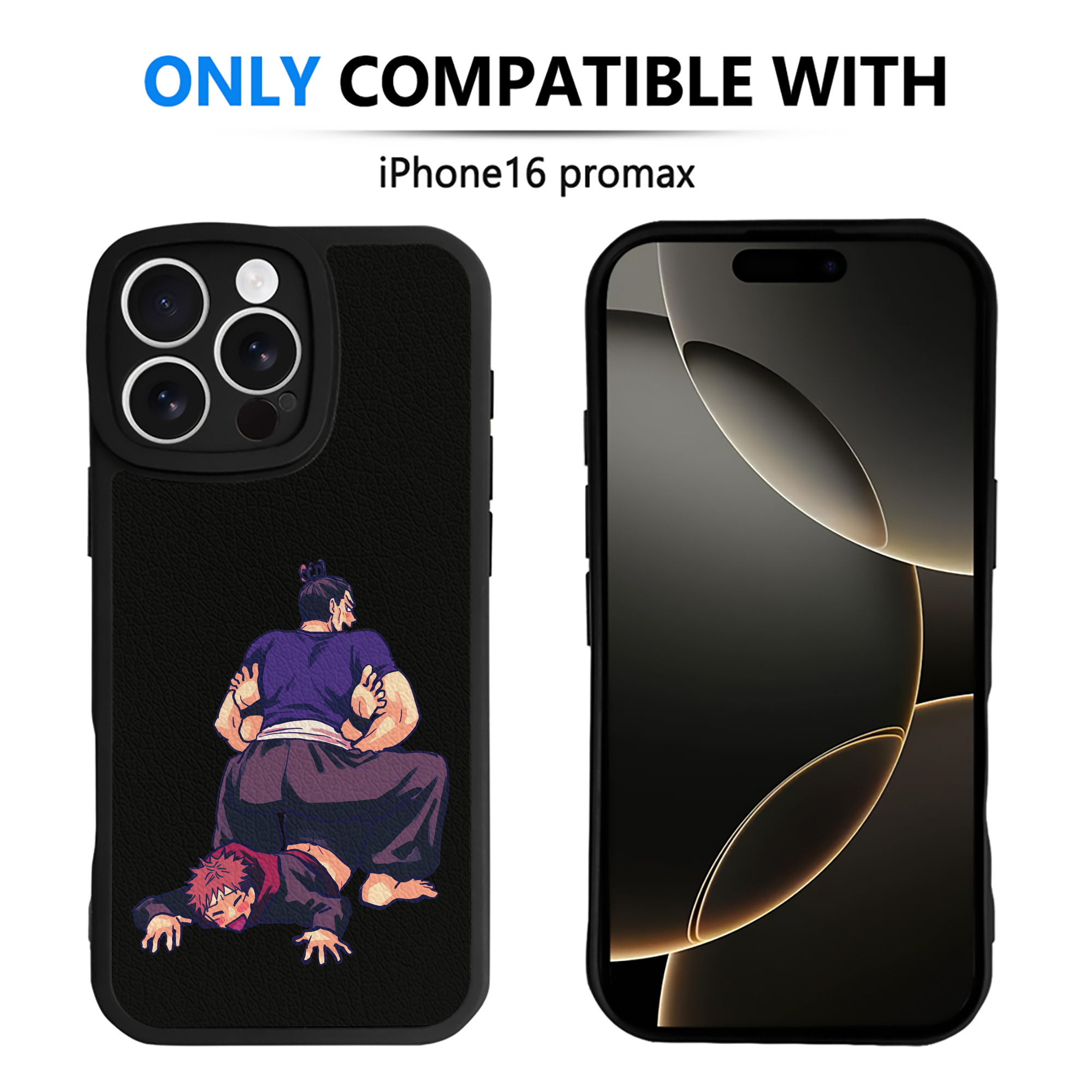 （画像用） 呪術廻戦 Jujutsu Kaisen 【iPhone 16シリーズ対応】シリコンスマホケース（レザー調） 材質：シリコン